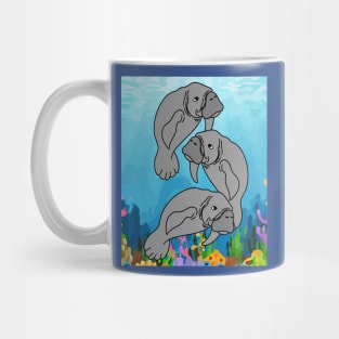 Manatee Water Swimming Badge Mug